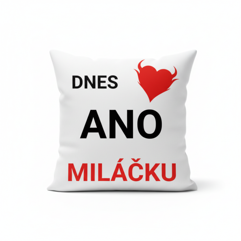 Oboustranný polštář: Dnes ANO miláčku, dnes NE miláčku