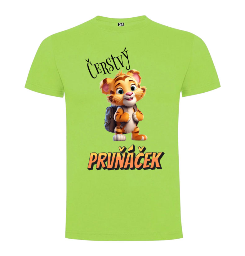 Tričko Čerstvý prvňáček tygr