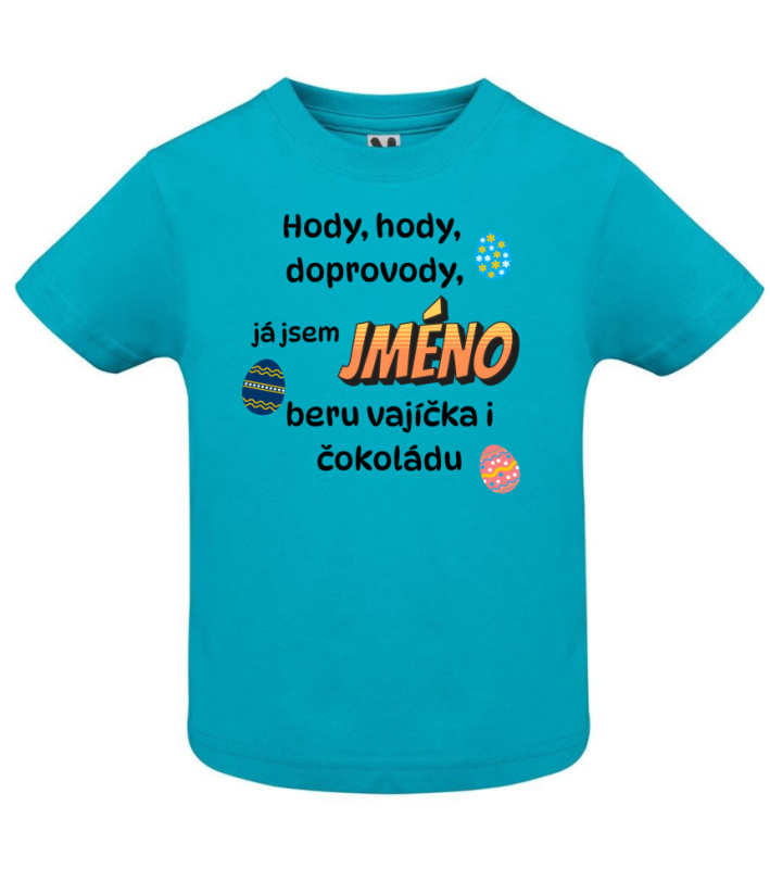 Dětské velikonoční tričko s vlastním jménem - Barva: Červená