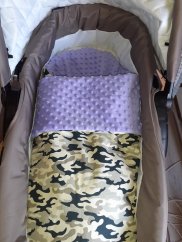 Minky deka s polštářem - maskáč