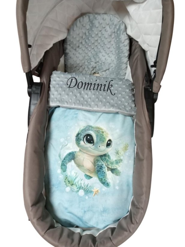 Minky deka korytnačka s vyšitým menom