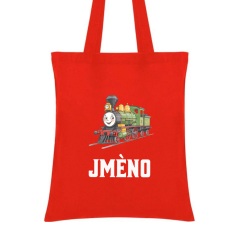 Taška do školky se jménem - motiv mašinka