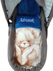 Minky deka s vyšitým menom medvěd