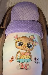 Minky deka sova holčička s vyšitým jménem