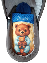 Minky deka s vyšitým menom medvídek