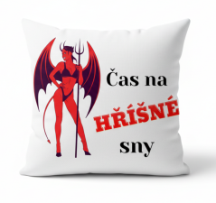 Polštář čertice Čas na hříšné sny