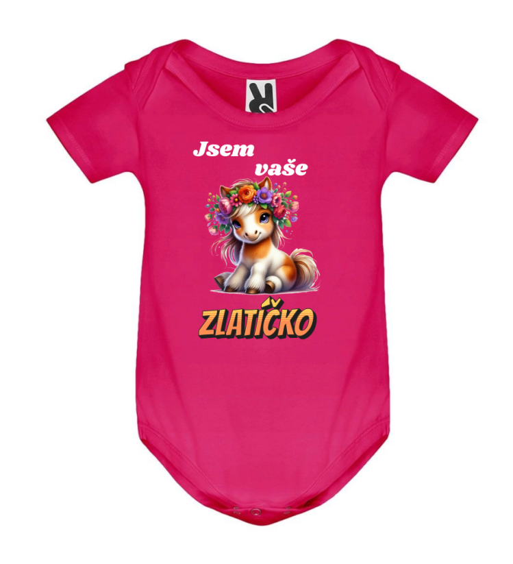 Body pony Jsem prostě zlatíčko - Barva: Bílá