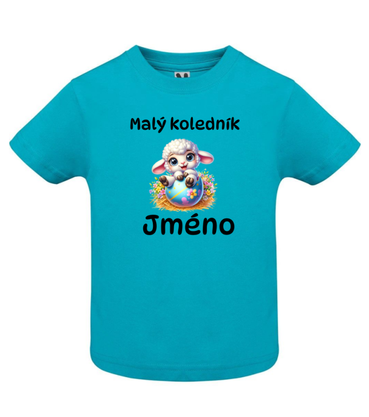 Dětské velikonoční tričko s vlastním jménem - motiv ovečka