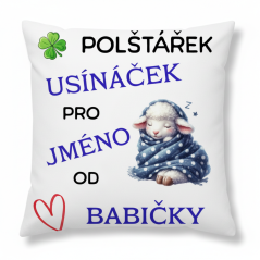 Polštář Usínaček od babičky - motiv ovečka- se JMÉNEM