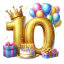 Narozeninové tričko balonky se jménem - Věk: 10