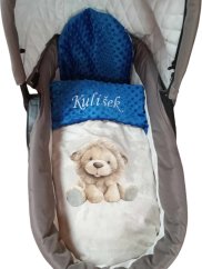 Minky deka lev s vyšitým jménem + polštář