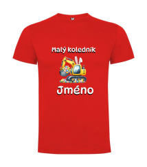 Dětské velikonoční tričko s vlastním jménem - motiv bagr