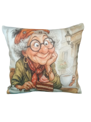 Povlak na polštář babička s dortíkem