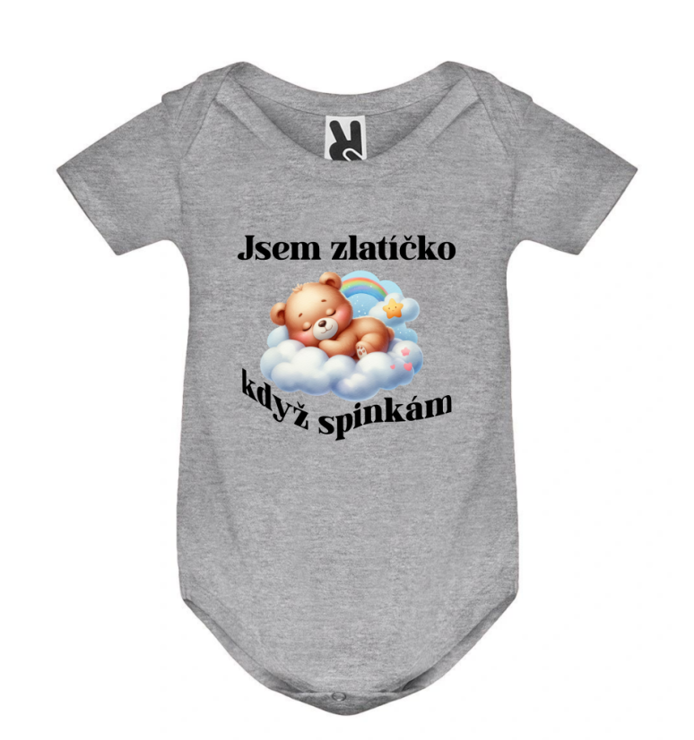 Body medvídek jsem zlatíčko když spinkám - Barva: Růžová