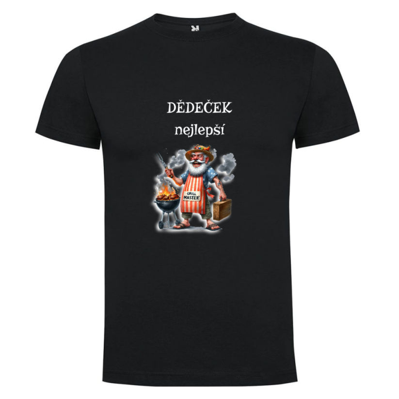 Pánské tričko - motiv dědečka - Dědeček nejlepší GRILLMASTESTR - Barva: Královsky modrá