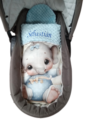 Minky deka s vyšitým menom slůně