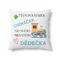 Polštář Usínaček od dědečka -vláček