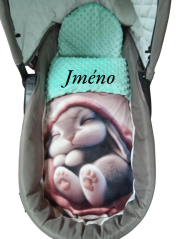 Minky deka s vyšitým menom Králíček