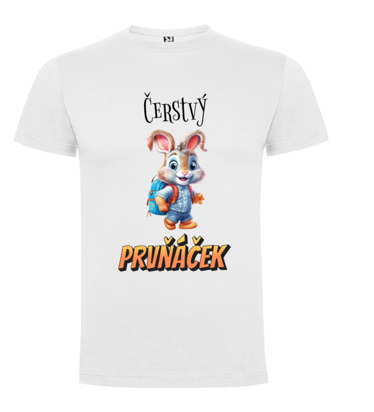 Tričko Čerstvý prvňáček zajíček