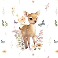 Nepadací deka srnka s vyšitým jménem