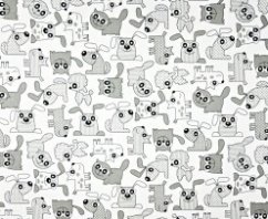 Kapsář na postýlku kočička s pejskem