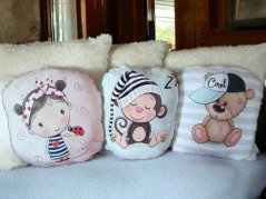 Tvarovaný minky polštář opička