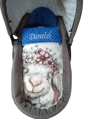 Minky deka s vyšitým menom koza