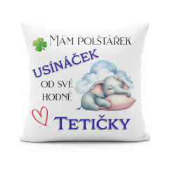 Polštář Usínaček slon od tetičky