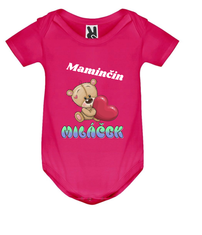 Body medvídek maminčin miláček - Barva: Růžová