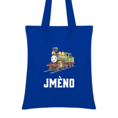 Taška do školky se jménem - motiv mašinka