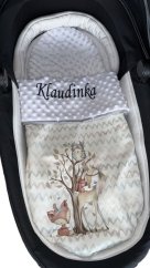 Minky deka zvieratá v lese s vyšitým menom