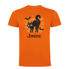 Dětské halloweene tričko se jménem - kočka