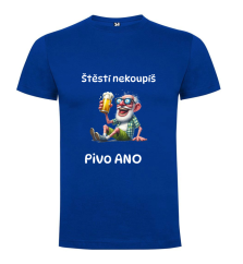 Pánské tričko - motiv dědečka - Štěstí si nekoupíš pivo ANO