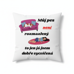 Polštář můj pes není rozmazlený to jen já jsem dobře vycvičená