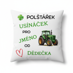 Polštář Usínaček od dědečka - motiv traktor- se JMÉNEM