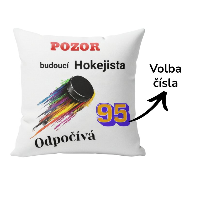 Polštář Budoucí hokejista odpočívá
