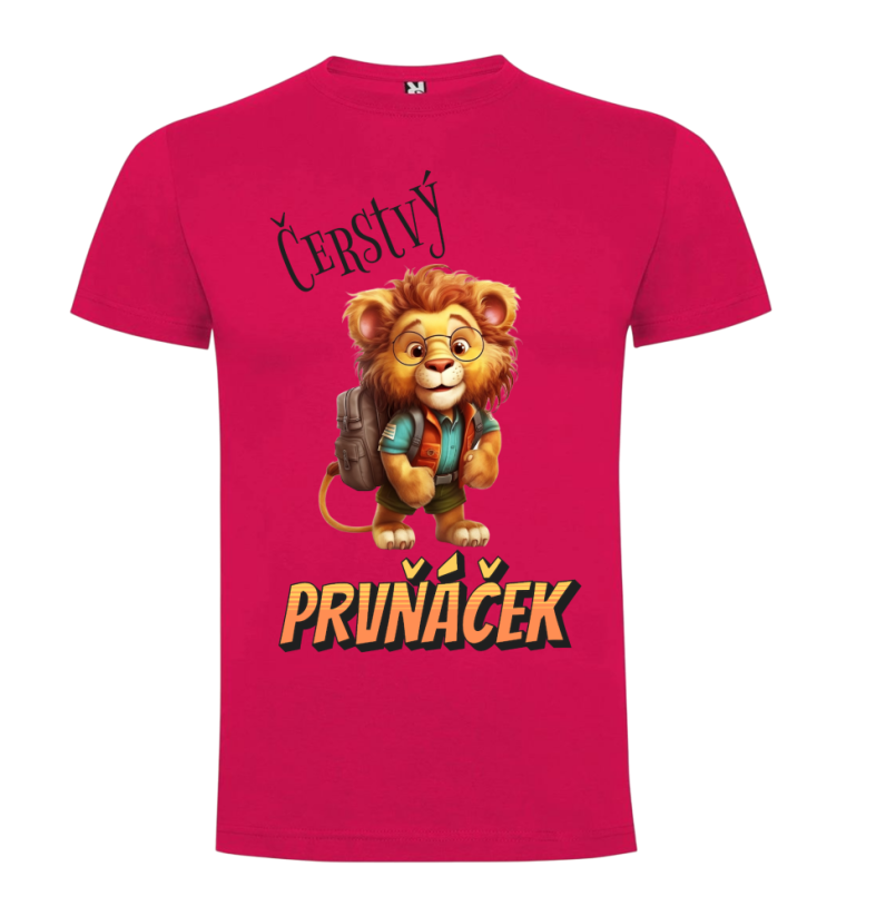 Tričko Čerstvý prvňáček lev