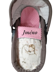 Minky deka holčička s jednorožcem a vyšitým jménem