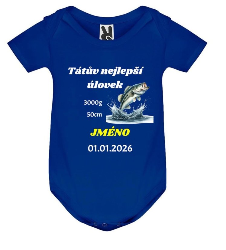 Body se jménem a údaji o narození nejlepší úlovek - Barva: Bílá