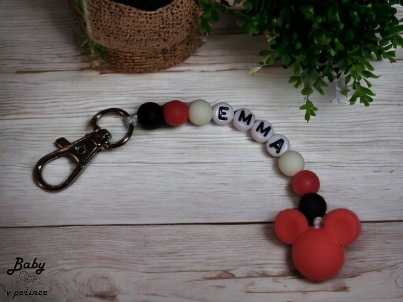 Přívěsek na klíče Mickey mouse - vlastní jméno
