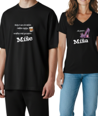 Párové tričko Když se ztratím nebo opiju