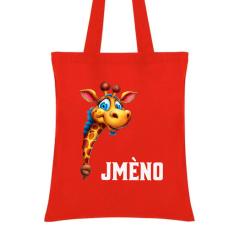 Taška do školky se jménem - motiv žirafa