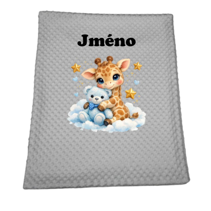 Minky deka se jména – motiv Žirafa - Druhá strana bavlna: Minnie