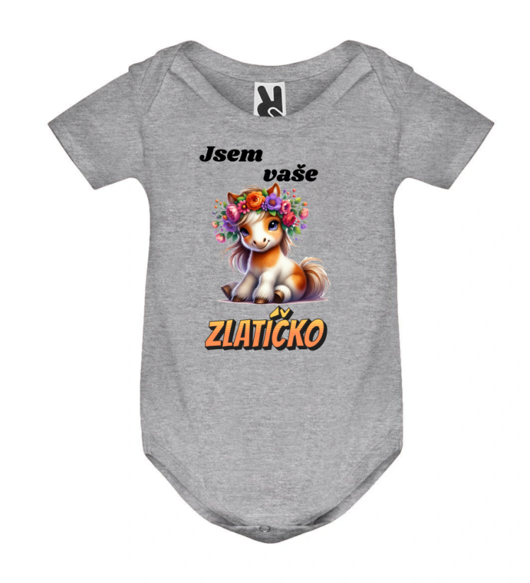 Body pony Jsem prostě zlatíčko - Barva: Bílá