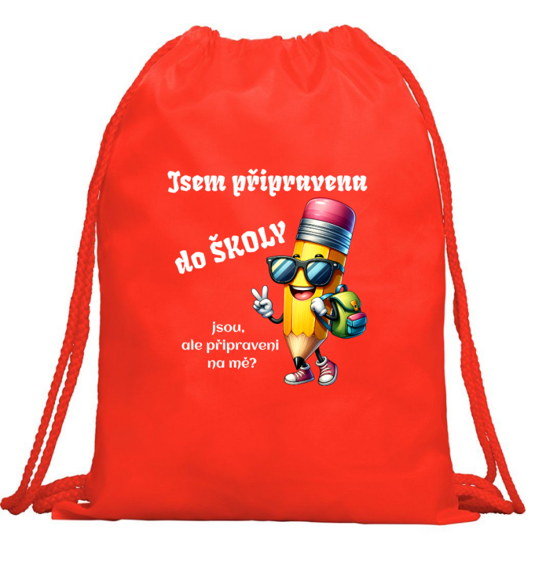 Multifunkční batoh Jsem připravena na školu - Barva: Růžová