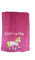 Ručník s výšivkou poníkem + jméno