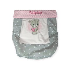 Nepadací deka medvídek holka s vyšitým jménem
