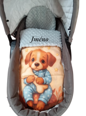Minky deka s vyšitým menom pejsek