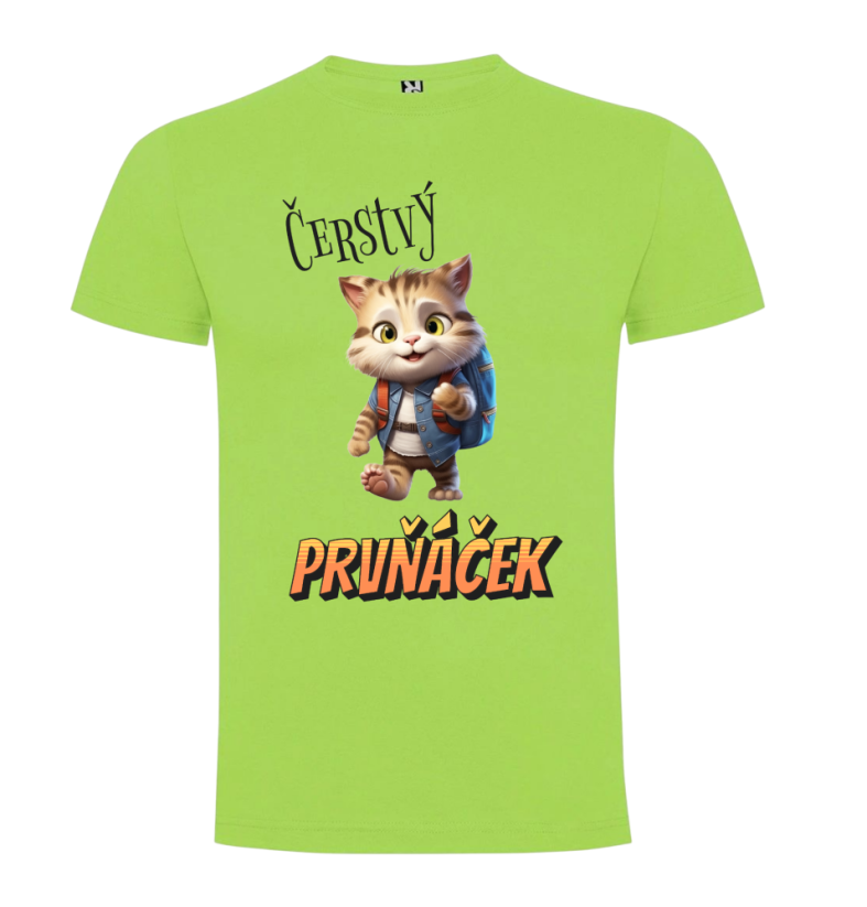 Tričko Čerstvý prvňáček kočka