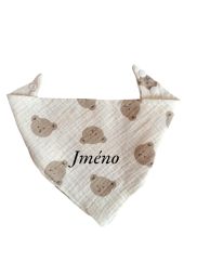 Mušelínový bryndák s jménem / bez jména
